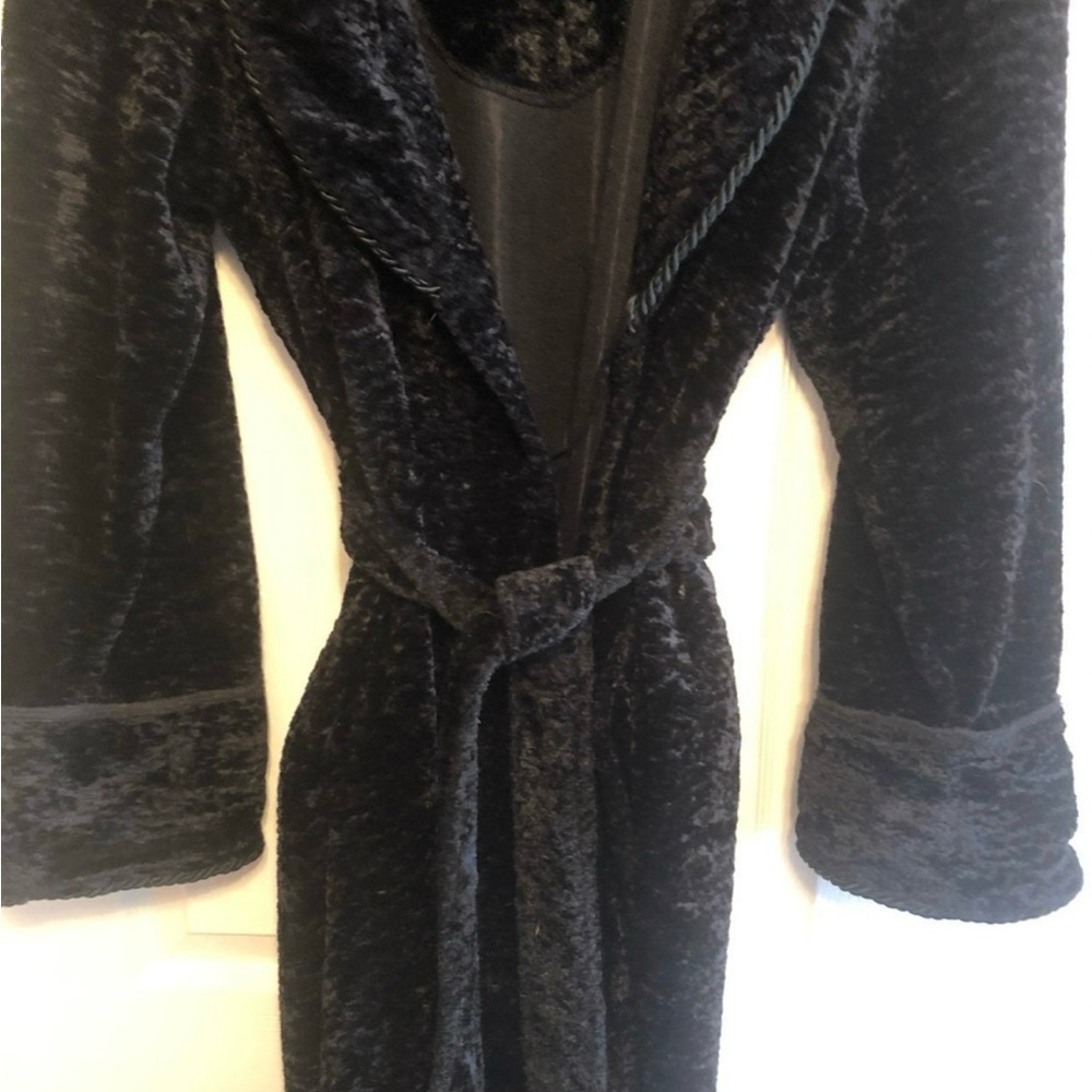 Luxurious Black Velvety Soft Robe